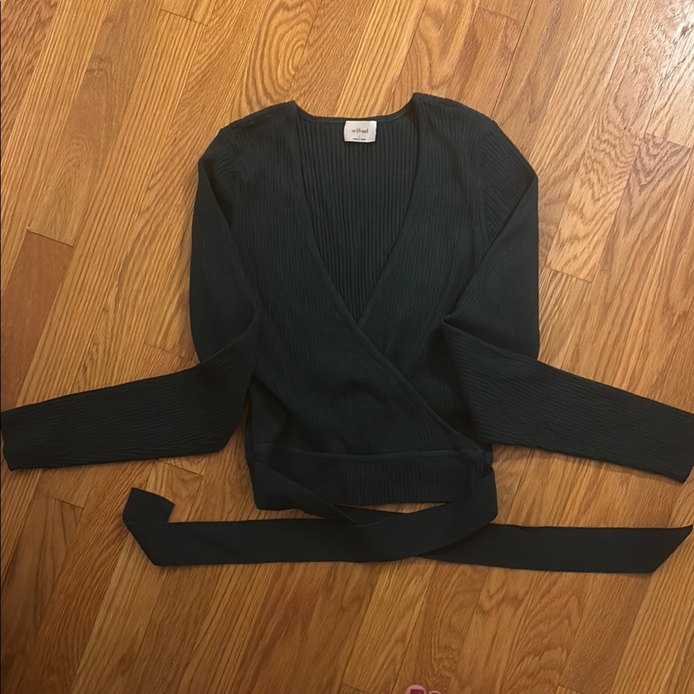 Wilfred Dark Green Ribbed Cardigan
